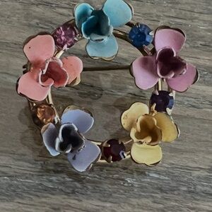 ART Brand Vintage Floral Multicolor Brooch